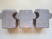 Set va 3 betonnen puzzel-vaasjes robuust, sober, Grijs