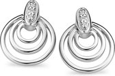 Orphelia Oorbel Inner Circles White Zirconium Sterling Zilver 925