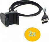 2x Fitbit Charge 3 USB oplaadkabel Zwart