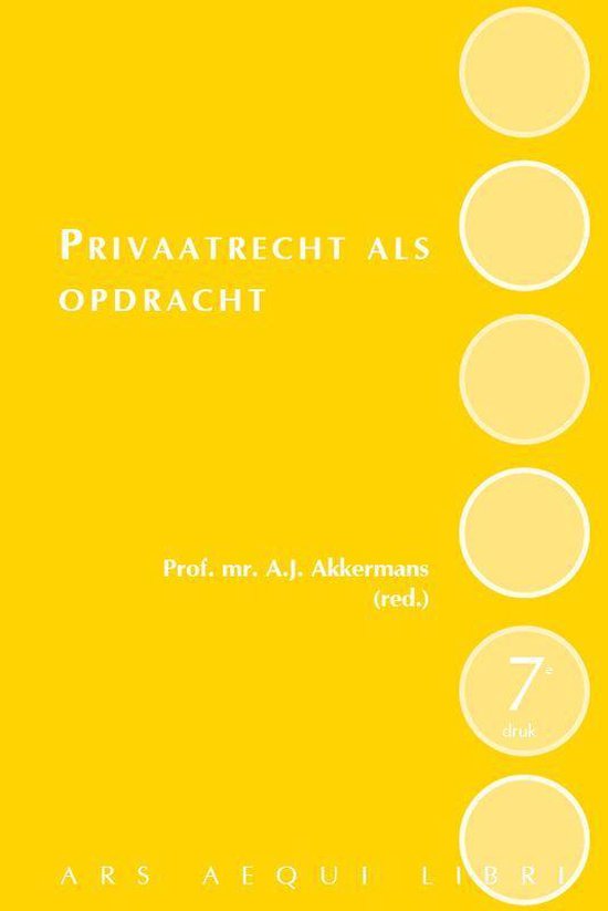 Cover van het boek 'Privaatrecht als opdracht' van A.J. Akkermans