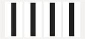 Letter stickers alfabet - 20 kaarten - zwart wit teksthoogte 95 mm Letter J