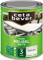 CetaBever Tuinmeubel Beits - Zijdeglans - White Wash - 750 ml
