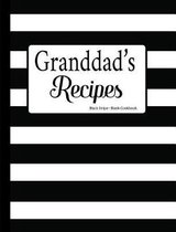 Granddad's Recipes Black Stripe Blank Cookbook