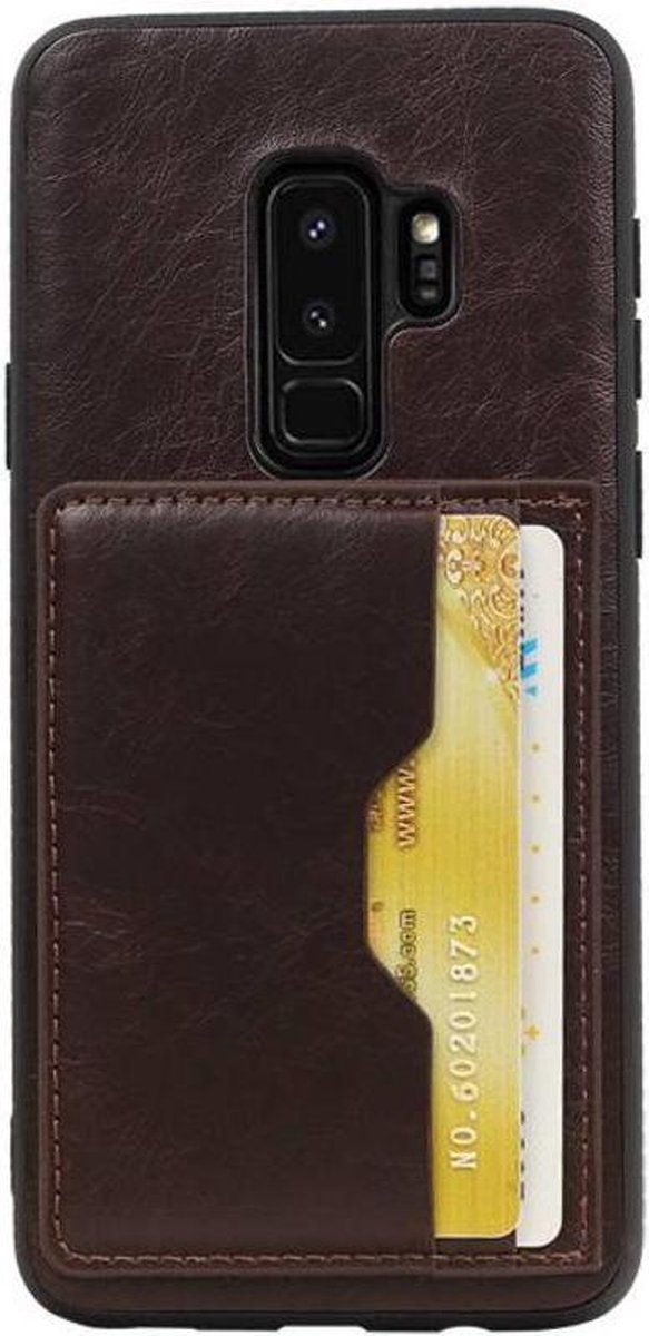 Mocca Staand Back Cover 2 Pasjes Hoesje voor Samsung Galaxy S9 Plus