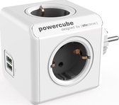 PowerCube Original Duo USB grijs Type F ter uitbreiding van de PowerCubes met kabel