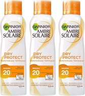Garnier Ambre Solaire Dry Protect – Factor 20 – 200 ml – 3 Stuks