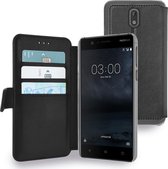 Azuri walletcase met magnetische sluiting - zwart - voor Nokia 3
