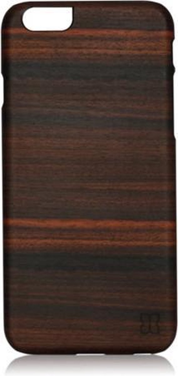 Man&Wood Back Case Echt Hout - Geschikt voor Apple iPhone 6/6S (4.7") - Ebony