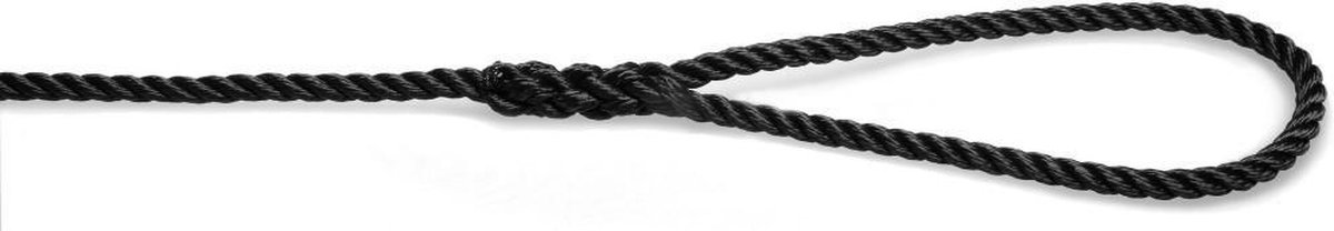 U-Rope Landvasten  Zwart, Afmeting: 14 mm x 12 meter