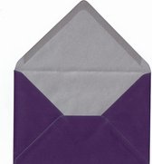 Luxe Enveloppen - Violet / zilver - 100 stuks - C6 - 90grms