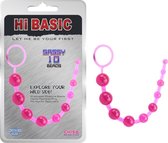 chisa sassy 10 anal beads roze  CN-331223110