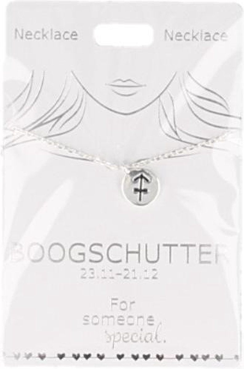 Ketting Boogschutter, silver plated
