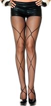 Zwarte visnet panty