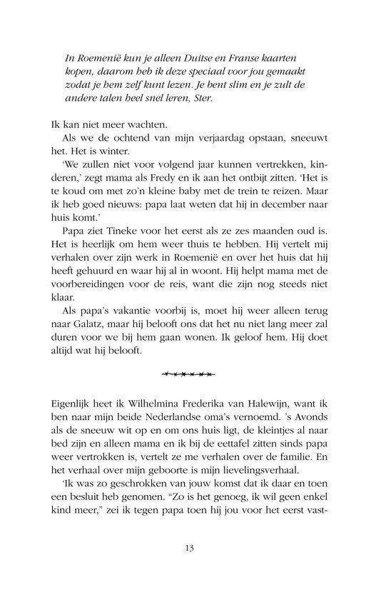 Tekstpagina uit een boek met de titel 'Sterretje'.