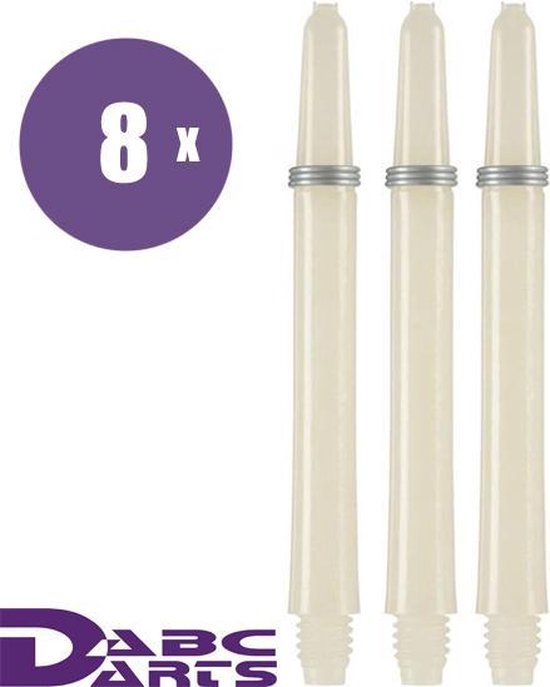 ABC Darts - Dart Shafts - Kunststof Naturel - Medium - 8 sets van ABC Darts — afbeelding 3