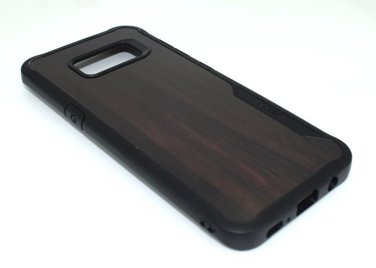 Yesido - Hard Back Cover voor Samsung Galaxy S8 - Houtmotief Donker Bruin
