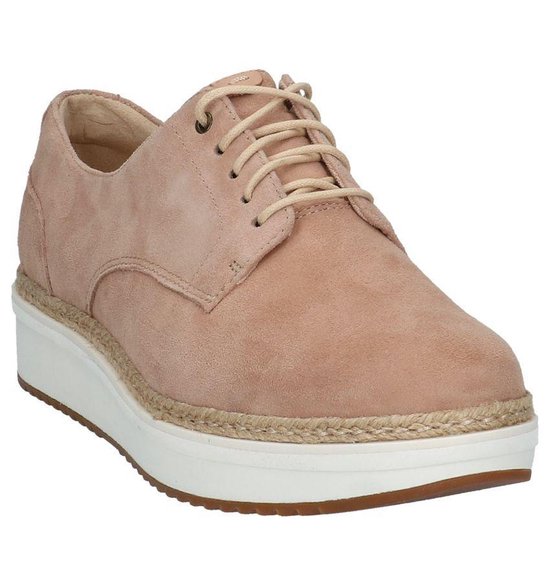 Clarks - Teadale Rhea - Veterschoenen - Dames - Maat 37 - Roze - Beige  Suede | bol.com