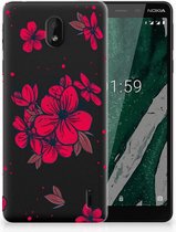 Nokia 1 Plus TPU Hoesje Design Blossom Red