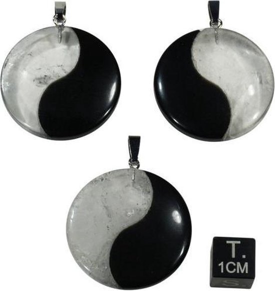 Hanger Yin Yang Obsidiaan-Bergkristal - Yogi & Yogini