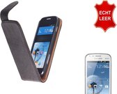 MP Case Washed Leer Classic Hoes voor Galaxy S Duos S7562 Zwart
