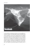 Wereldkaart met lichtlijnen die steden verbinden, met het Facebook-logo.