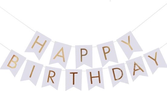 Happy Birthday slinger - verjaardag wit | bol.com