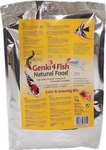 Vis Voer | Genki4Fish | 1 kg br / Genki4Fish Koi en Tropische Vissen Voer. Genki4Fish Natural Food Color & Growing Bits compleet voer voor alle Koi en tropische vissen van verschil