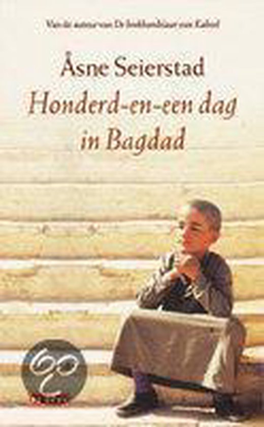 Boek "Honderd-en-een dag in Bagdad" met op de cover een zittend kind op een trap.
