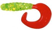 Spro Spiro-Tail Twister - Chartreuse-Rood - 5.5 cm - 10 stuks
