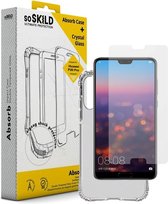 SoSkild Huawei P20 Pro Absorb Impact Case Transparent and Tempered Glass Transparent