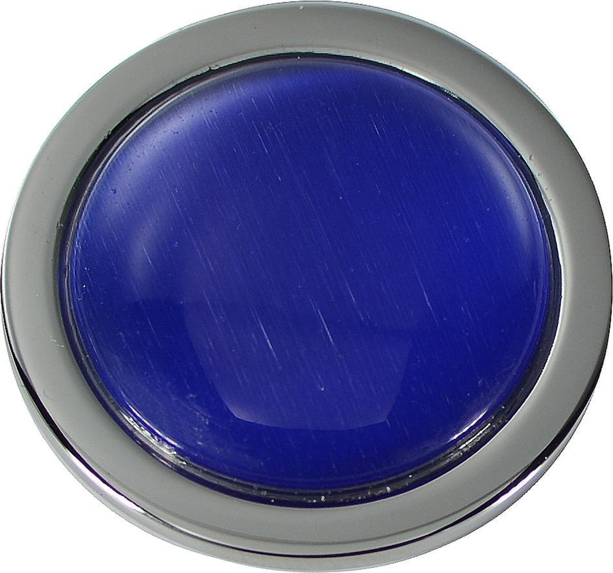 Quiges - Munthouder Munt 25mm Cat's Eye Donkerblauw Zilverkleurig - EPRS049