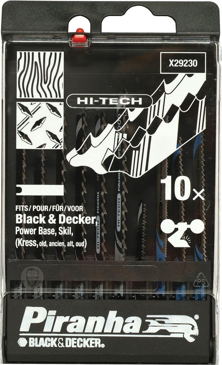 Piranha HI-TECH decoupeerzaagblad met cassette - 10 stuks - X29230