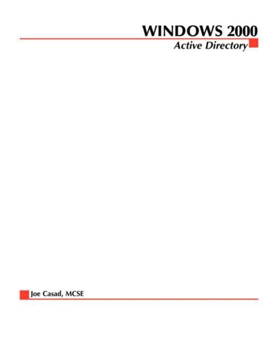 Windows 2000 Active Directory - cover