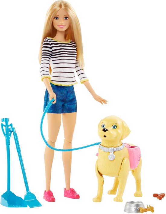 Indirect baan Afname Barbie Wandelen en Trainen Puppy | bol.com