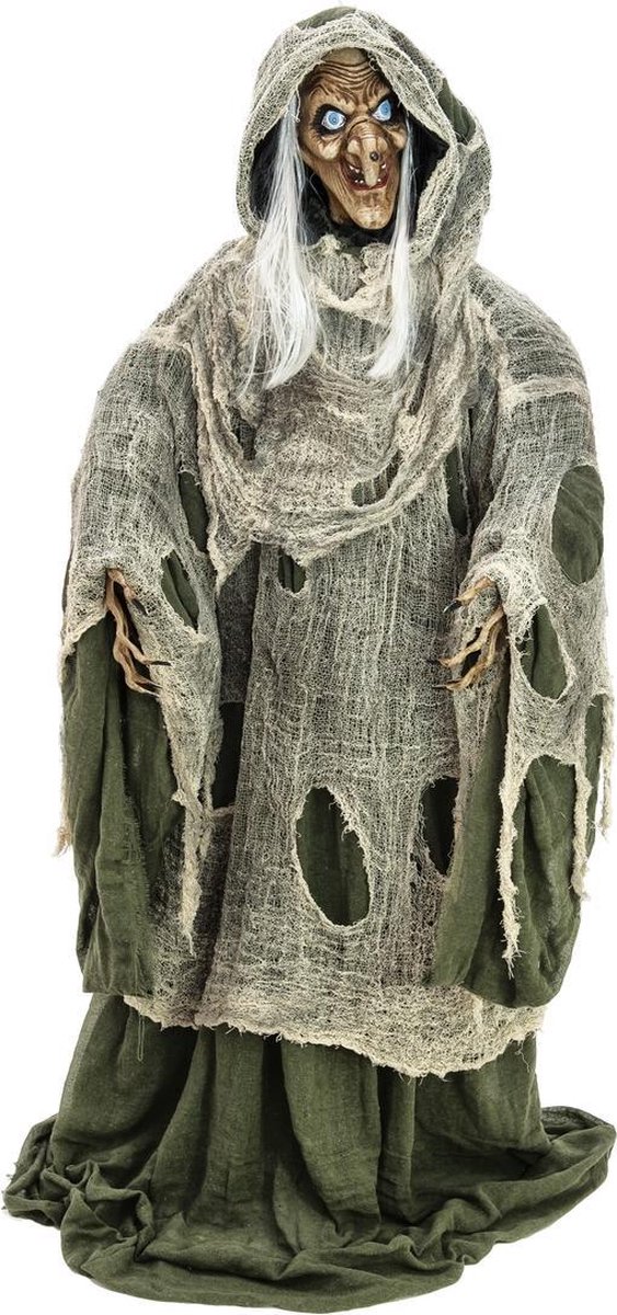 Europalms - Halloween - Decoratie - Versiering - Accesoires - heks green 145x70x66cm