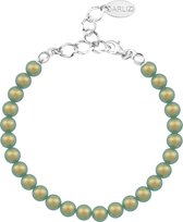 ARLIZI 1150 Parel Armband - Dames - 925 Sterling Zilver - 18 cm - 6 mm - Groen