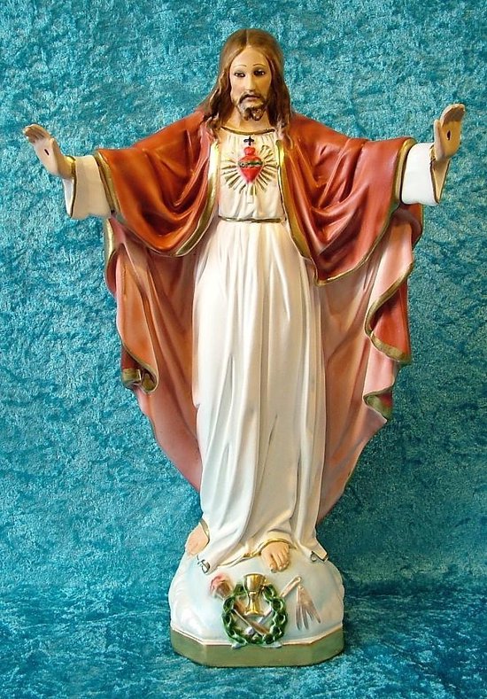 Jezus Heilig Hart van Montmartre - gips beeld 41 cm | bol.com