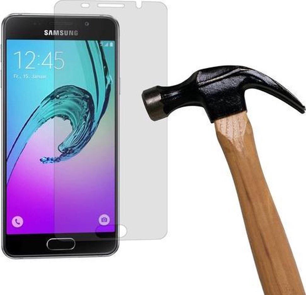Glasfolie tempered screen protector geschikt voor Samsung Galaxy A3 2016 gehard glas