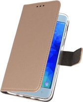 Wallet Cases Hoesje voor Galaxy J3 2018 Goud