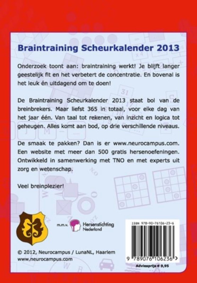 Neurocampus braintraining scheurkalender / 2013 | bol.com
