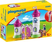 PLAYMOBIL 1.2.3 Kasteelpoort met koningskoppel - 9389