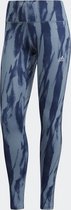 adidas D2M Run Print Logo Tight Dames - Blue/Raw Grey/Print