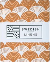 Swedish linens hoeslaken Cinnamon brown - 90x200cm