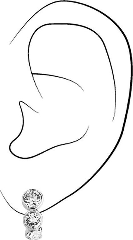 Clips d'oreilles Traveler - Femme - Couleur argent - Cristal Swarovski -155805