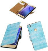 Turquoise glamour design bookcase voor de Huawei P8 Lite 2017 wallet hoesje
