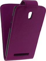 Xccess Leather Flip Case HTC Desire 500 Purple