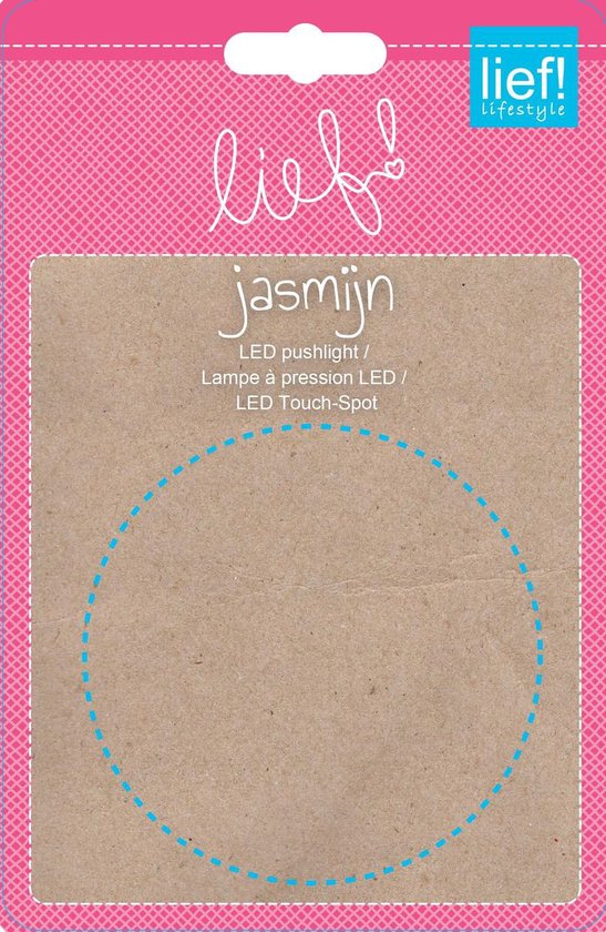 Lief! LF12045 LED nachtlamp - hartjes - roze - push lamp