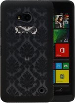 Microsoft Lumia 640 - Brocant Hardcase Hoesje Zwart
