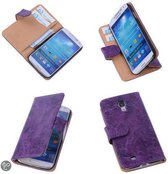 Bestcases Vintage Lila Book Cover Samsung Galaxy S4 i9500