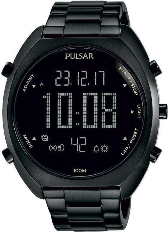 importeren Ontleden Ontrouw Pulsar P5A017X1 horloge heren - zwart - edelstaal PVD zwart | bol.com